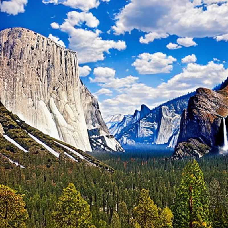 Un grupo de amigos disfrutando de las impresionantes vistas del Parque Nacional de Yosemite, EE. UU., durante unas vacaciones de verano inolvidables.