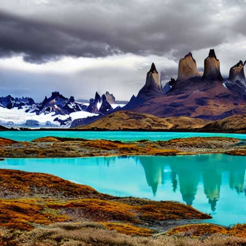 Deux couples profitant de la majesté des tours de granit des Torres del Paine, Chili, lors de leurs vacances estivales.
