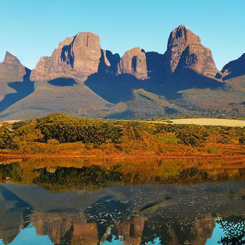 Les majestueuses montagnes du Drakensberg, Afrique du Sud, baignées par le soleil estival, un décor idyllique pour des vacances inoubliables. Découvrez pourquoi cette destination est parfaite pour un séjour estival.