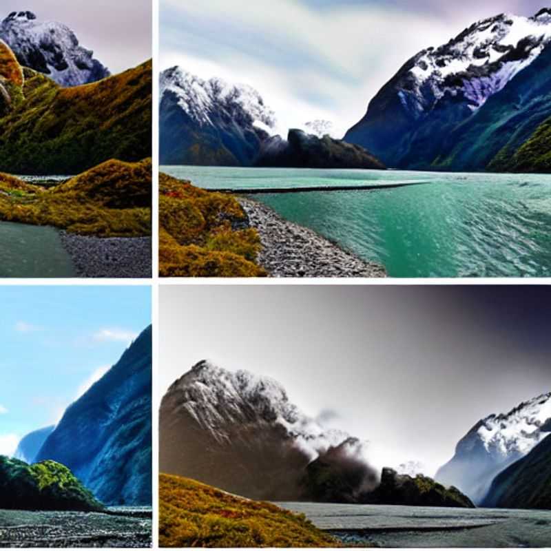 Sentier de Milford, Nouvelle-Zélande : Un paradis estival vert émeraude, parfait pour une randonnée inoubliable pendant vos vacances d'été. (Milford Track, New Zealand: An emerald green summer paradise, perfect for an unforgettable hike during your summer vacation.)
