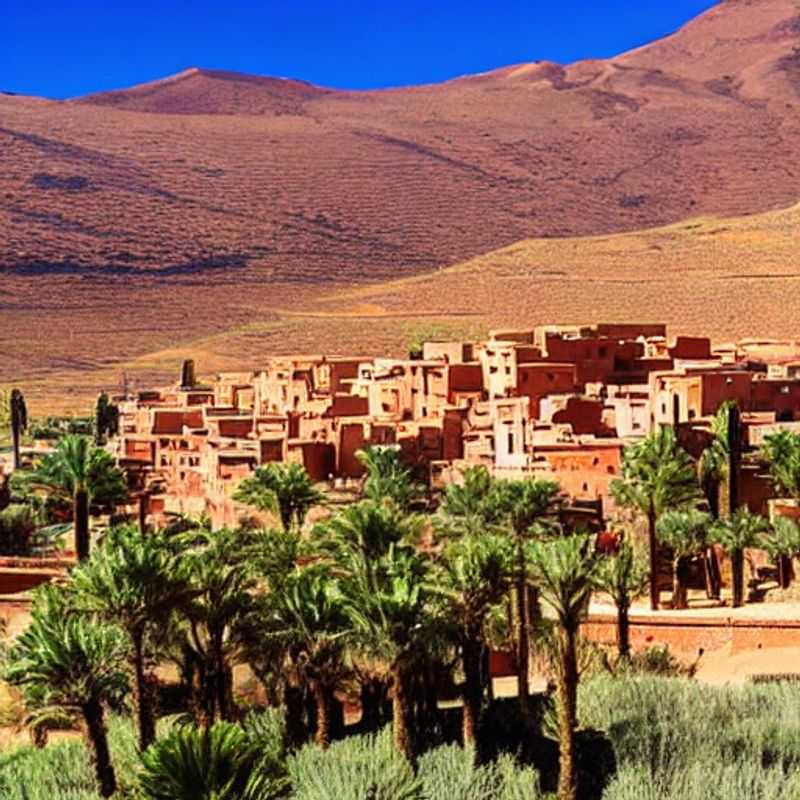 The sultry majesty of the Atlas Mountains under the summer sun, a breathtaking destination for a holiday escape in Morocco.