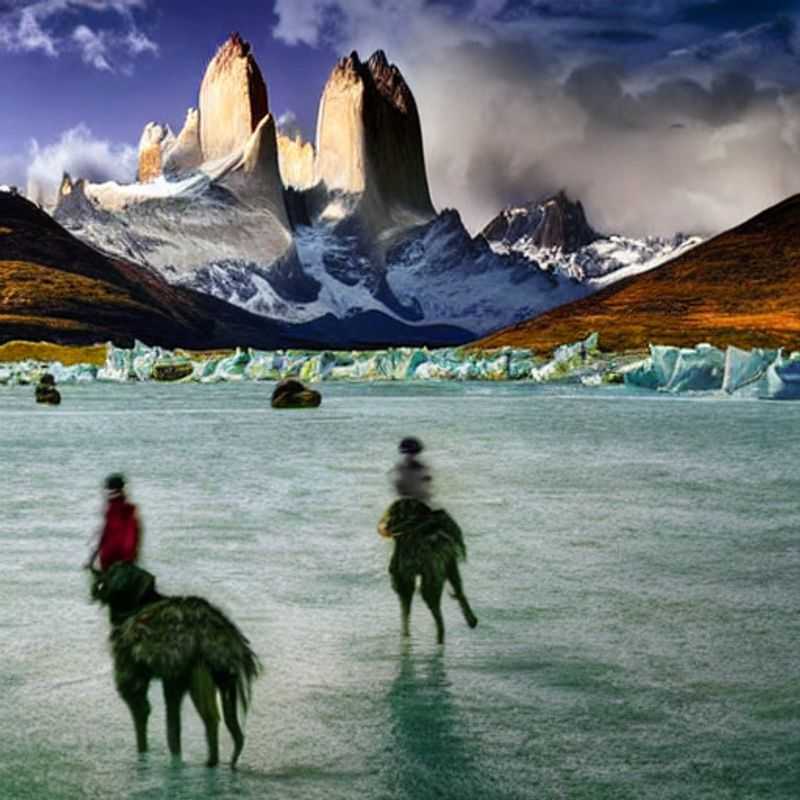 Deux couples profitant des paysages époustouflants de la Patagonie, partagée entre l'Argentine et le Chili, lors de leurs vacances estivales.