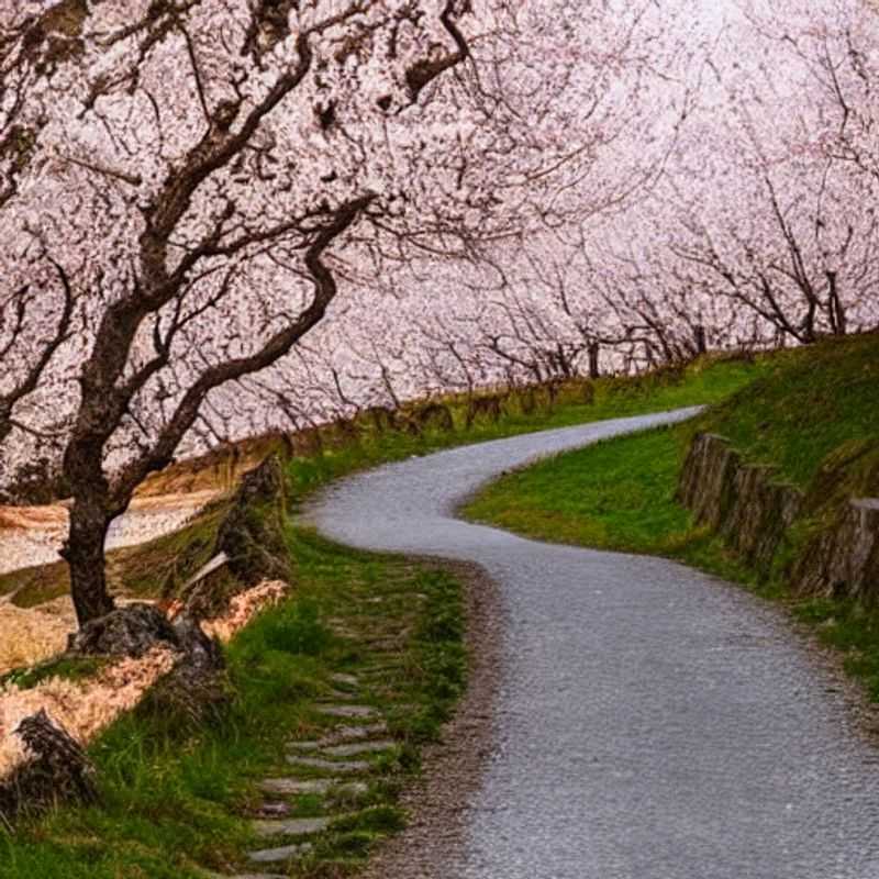 Dos peregrinos caminando por el pintoresco Camino de Santiago, España, bajo el cálido sol del verano en esta popular ruta de peregrinación.