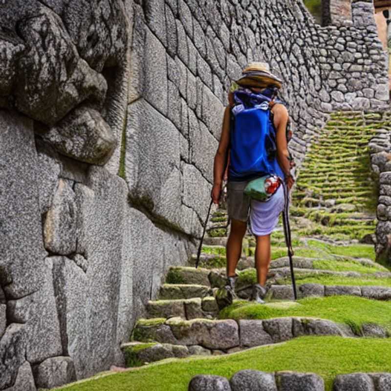 Lush, green Andean landscape surrounding the Inca Trail, leading towards the mystical Machu Picchu in Peru, questioning whether this iconic trek is the perfect summer holiday adventure.