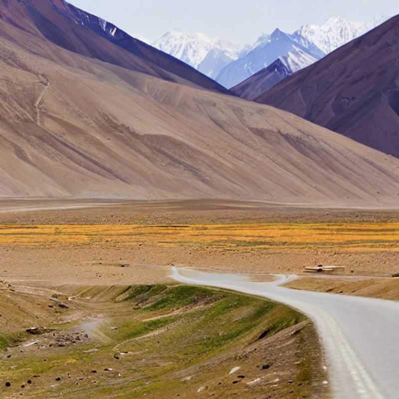 Paysage à couper le souffle sur la Pamir Highway, un paradis estival d'aventure au cœur de l'Asie Centrale.