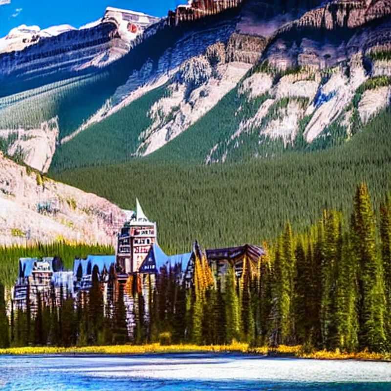 Lac Louise scintillant sous le soleil d'été, un joyau turquoise niché au cœur du Parc national de Banff, Canada : la destination idéale pour des vacances estivales inoubliables ?
