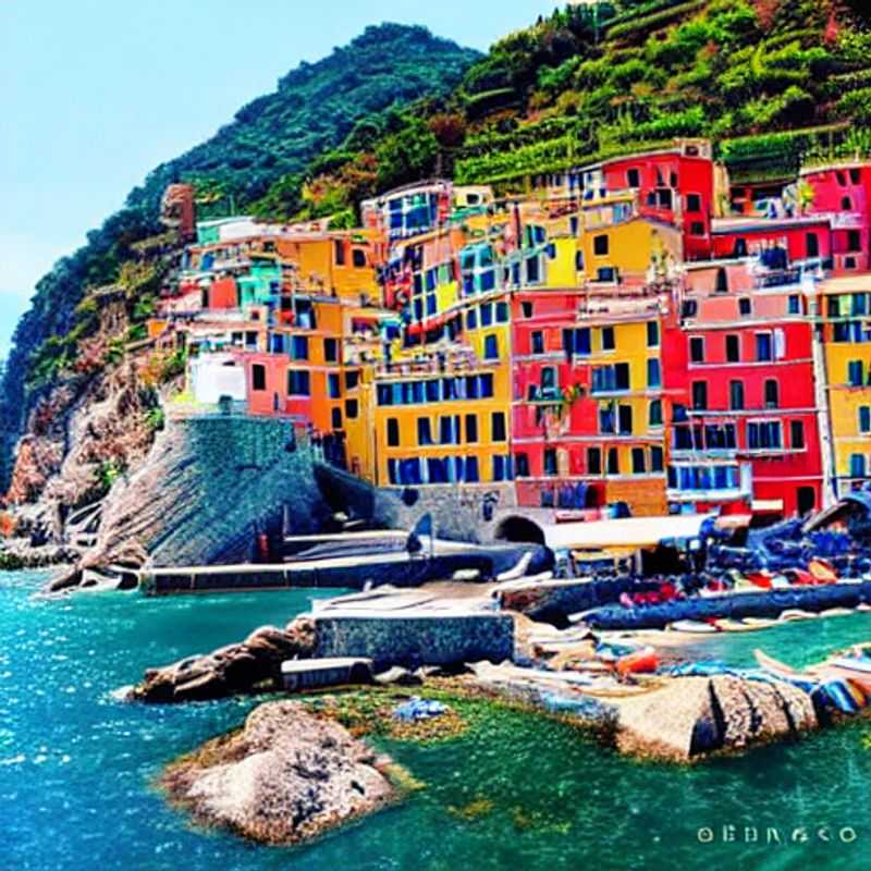 Vue imprenable sur le Sentiero Azzurro, Cinque Terre, Italie, un paradis estival à explorer, avec ses eaux turquoise et ses villages colorés.