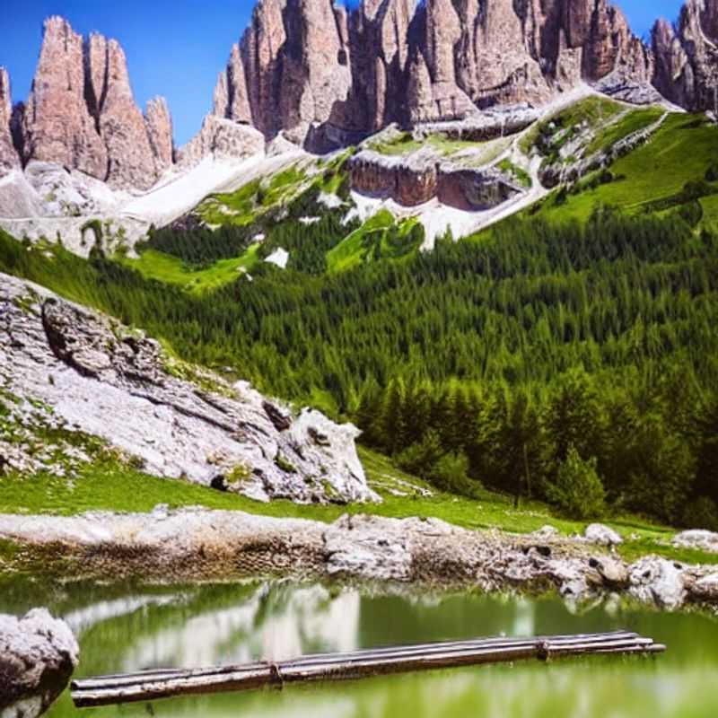 Les Dolomites, Italie ensoleillée et splendide, un lieu idéal pour des vacances estivales.
