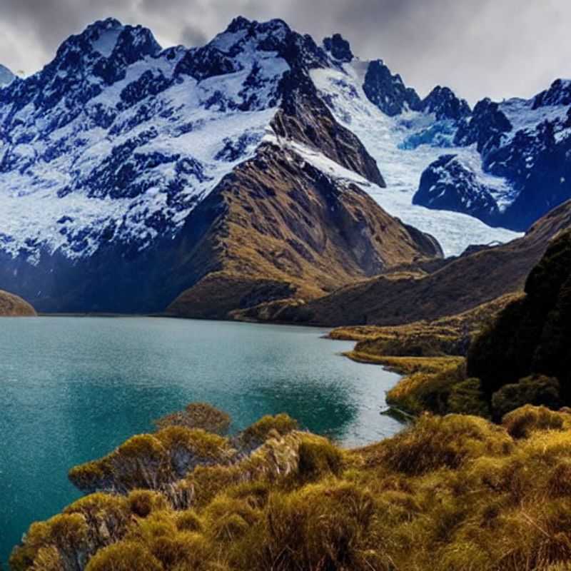Dos excursionistas admirando la majestuosidad del Routeburn Track en Nueva Zelanda, un destino ideal para unas vacaciones de verano.