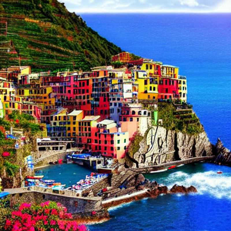 Cinque Terre en verano: Un mosaico de colores vibrantes bajo el sol italiano. ¿Perfecto para tus vacaciones? ¡Descúbrelo en nuestra guía! (Cinque Terre in summer: A mosaic of vibrant colors under the Italian sun. Perfect for your vacation? Find out in our guide!)
