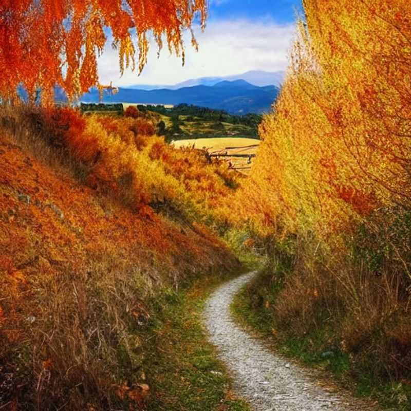 Sentier du Chemin de Saint-Jacques baigné de soleil espagnol : Un aperçu de l'aventure estivale, avec des pèlerins profitant du paysage enchanteur sous le ciel bleu. Est-ce le choix idéal pour vos vacances d'été ? Découvrez-le !