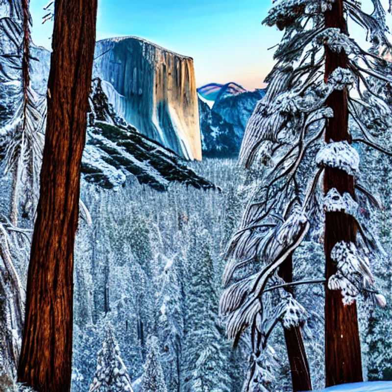 Vaste panorama de Yosemite sous le soleil estival : falaises de granit imposantes, forêts verdoyantes et cascades rafraîchissantes, un paradis pour les vacances d'été.