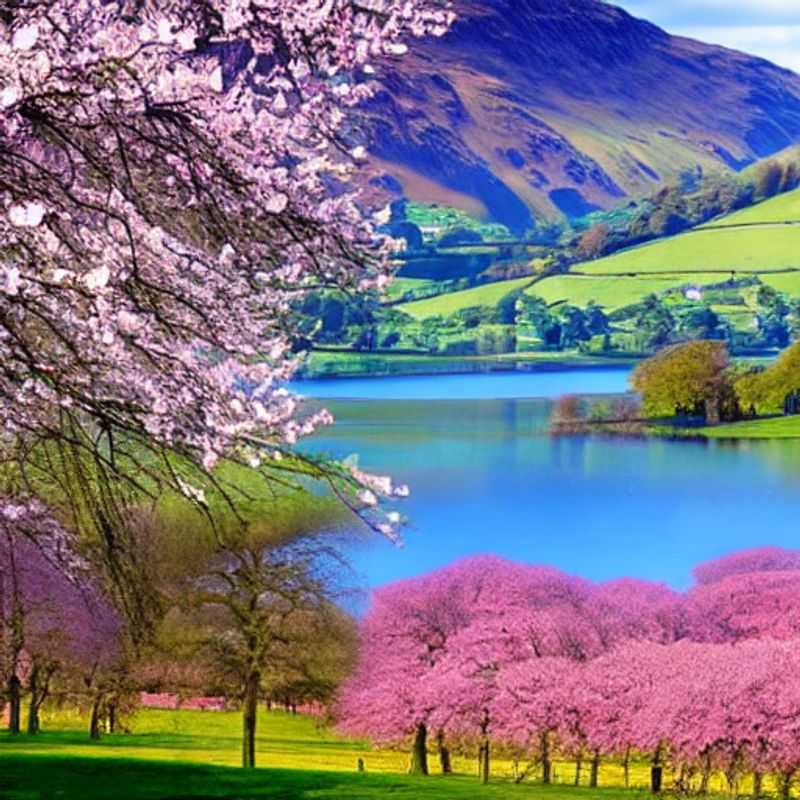 Paysage verdoyant du Lake District, Royaume-Uni, capturant la beauté estivale et invitant à la découverte, parfait pour des vacances d'été inoubliables.