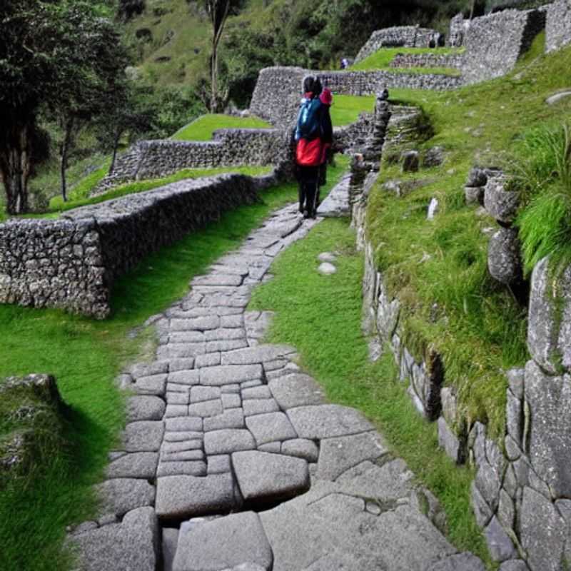 Trilha Inca serpenteando pela paisagem exuberante, rumo à majestosa Machu Picchu no Peru - uma aventura inesquecível, perfeita para suas férias de verão? Descubra neste guia!