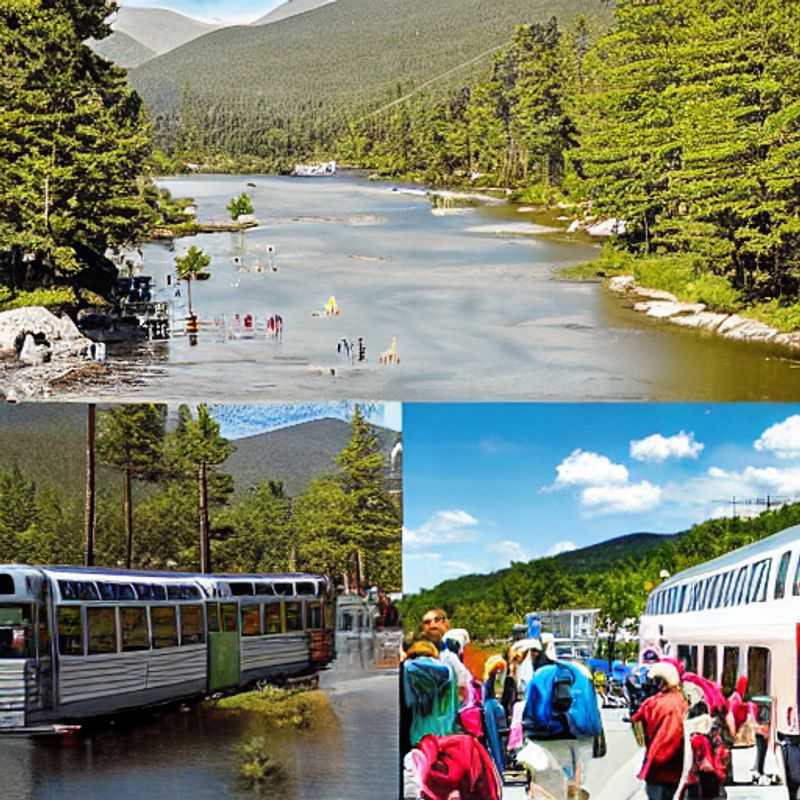 Picos brancos e exuberantes das Montanhas Brancas, em New Hampshire, um convite irresistível para aventuras de verão inesquecíveis.