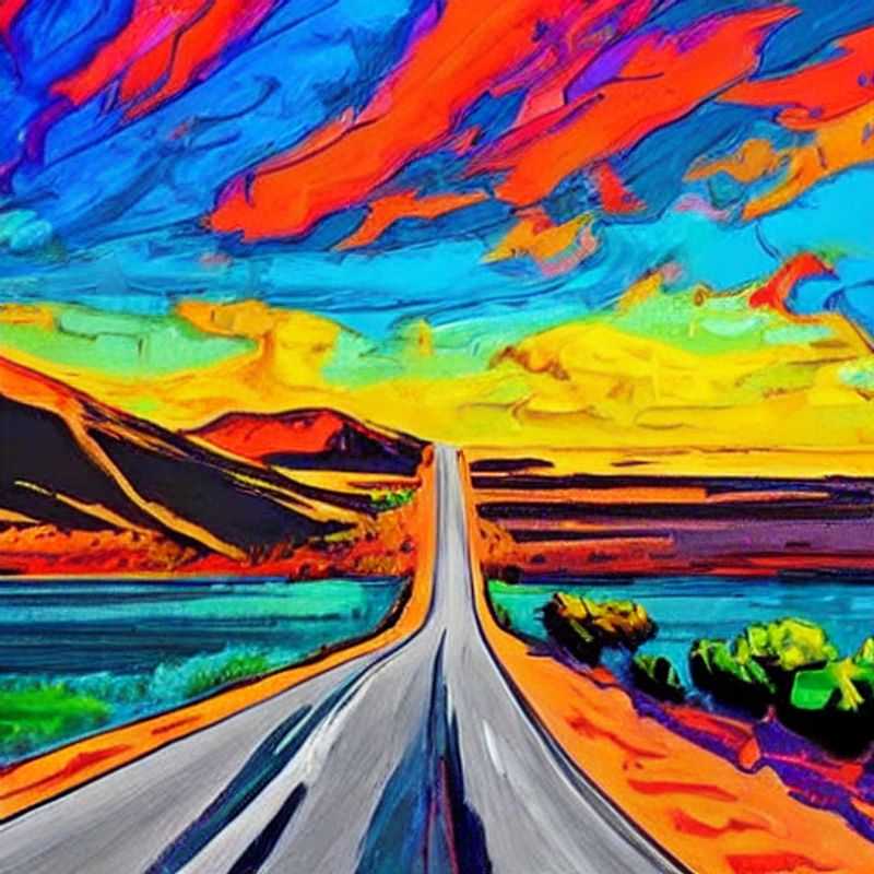 Estrada costeira na Austrália Ocidental, perfeita para uma road trip de verão, com céu azul vibrante e paisagens deslumbrantes.