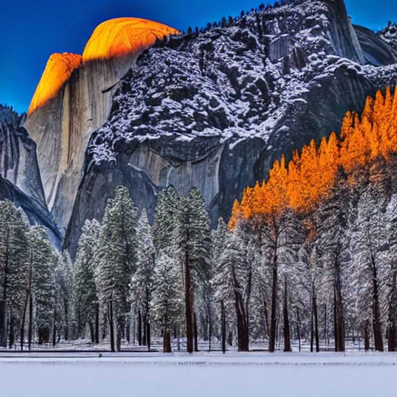 Majestuosa vista de Yosemite en verano: descubre si este parque nacional es el destino perfecto para tus vacaciones, donde las cascadas rugen y el sol ilumina los imponentes paisajes graníticos. (Majestic view of Yosemite in summer: Discover if this national park is the perfect destination for your vacation, where waterfalls roar and the sun illuminates the imposing granite landscapes.)