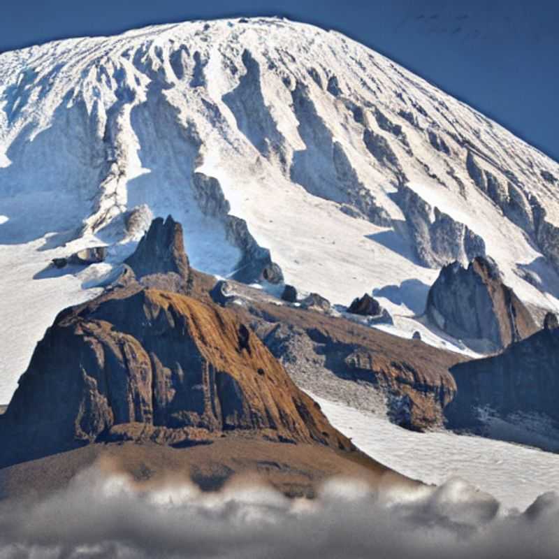 Le majestueux Mont Kilimandjaro, en Tanzanie, se dresse fièrement sous le soleil estival, offrant un cadre idéal pour des vacances d'été inoubliables.