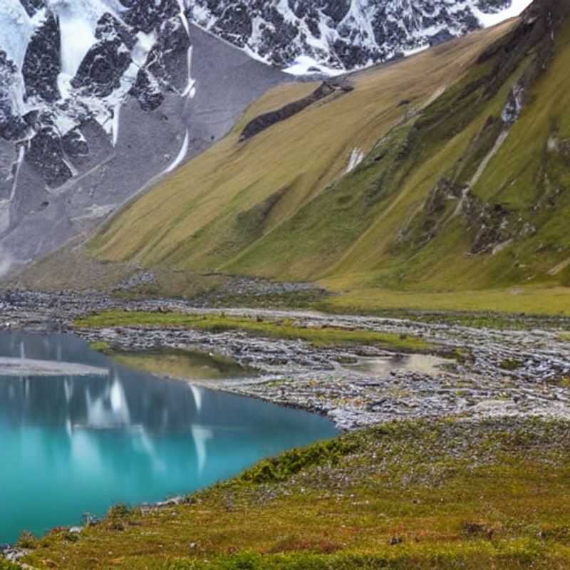Vue imprenable sur le circuit de Huayhuash, Pérou, baigné de soleil, une destination idéale pour des vacances d'été inoubliables.