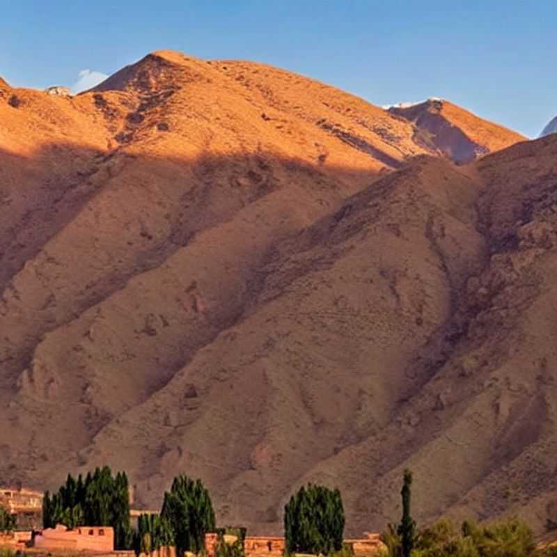 Paysage spectaculaire des montagnes de l'Atlas au Maroc, un refuge rafraîchissant sous le soleil d'été, parfait pour une escapade estivale hors des sentiers battus.