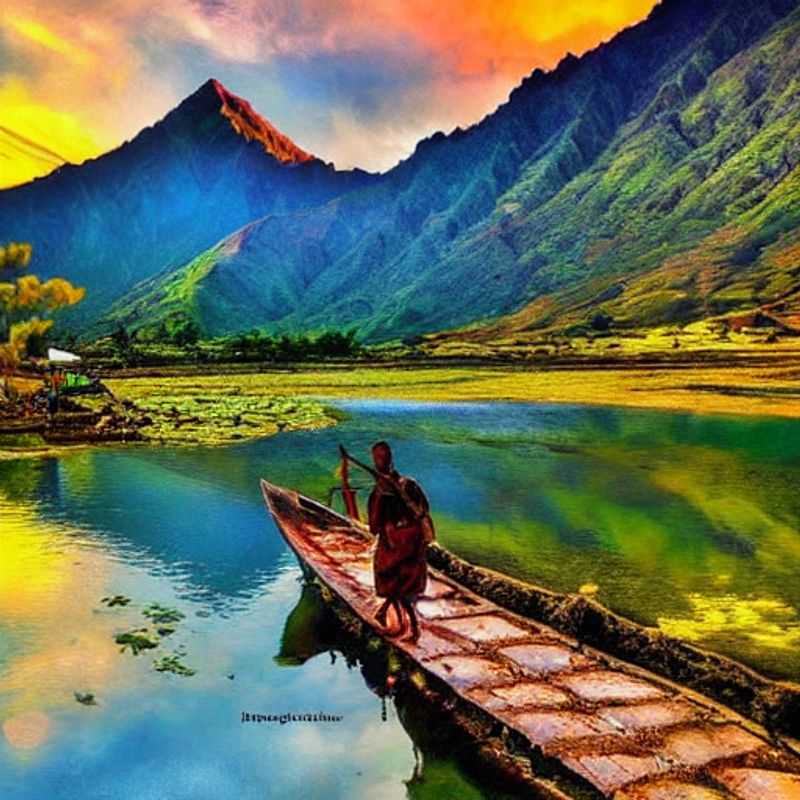 Vue imprenable sur le Mont Rinjani, Indonésie, dominant un paysage luxuriant. Découvrez si cette merveille volcanique est la destination idéale pour vos vacances d'été !
