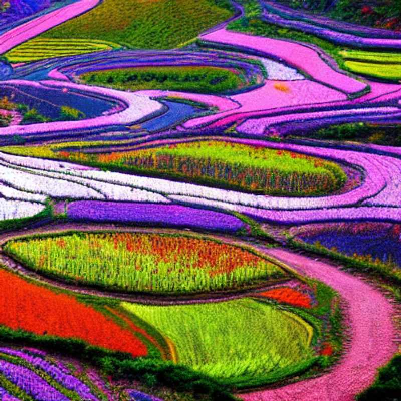 Virages épiques et rizières verdoyantes : explorer la boucle de Hà Giang au Vietnam en été, une aventure à couper le souffle sous le soleil tropical. (Epic turns and verdant rice paddies: exploring the Ha Giang Loop in Vietnam during summer, a breathtaking adventure under the tropical sun.)