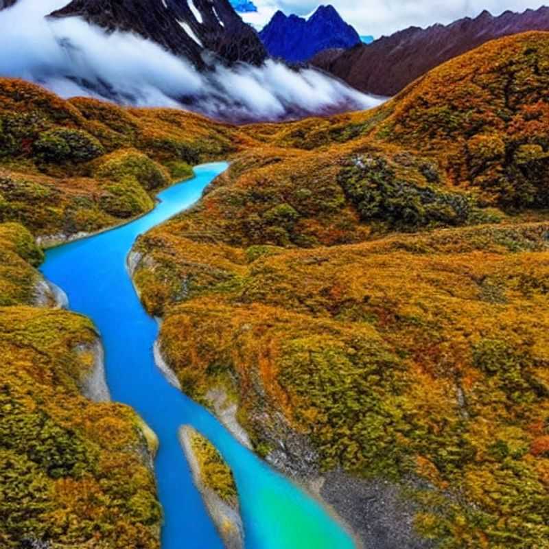 Dos personas caminan por el impresionante Routeburn Track en Nueva Zelanda, un destino ideal para unas vacaciones de verano.