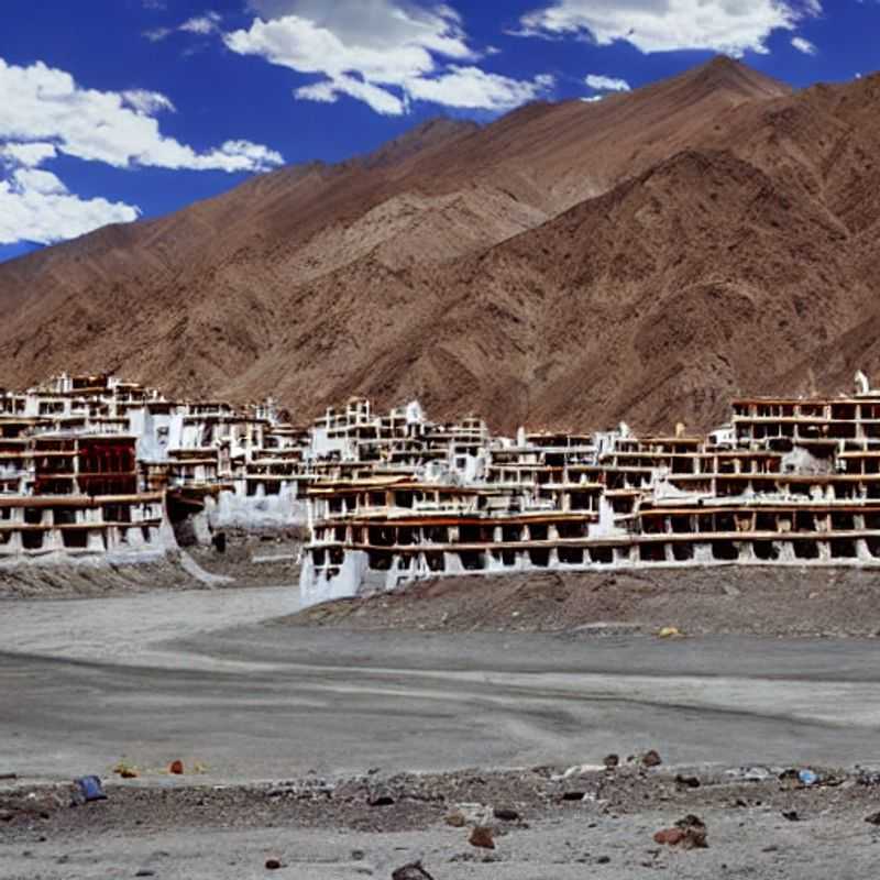 Dos parejas disfrutando de las impresionantes vistas de Ladakh, India, un destino ideal para unas vacaciones de verano.