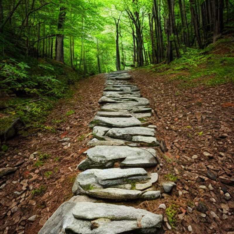 Sentier des Appalaches en été : une nature luxuriante et verdoyante qui invite à l'aventure, idéale pour une randonnée mémorable pendant vos vacances d'été aux États-Unis.