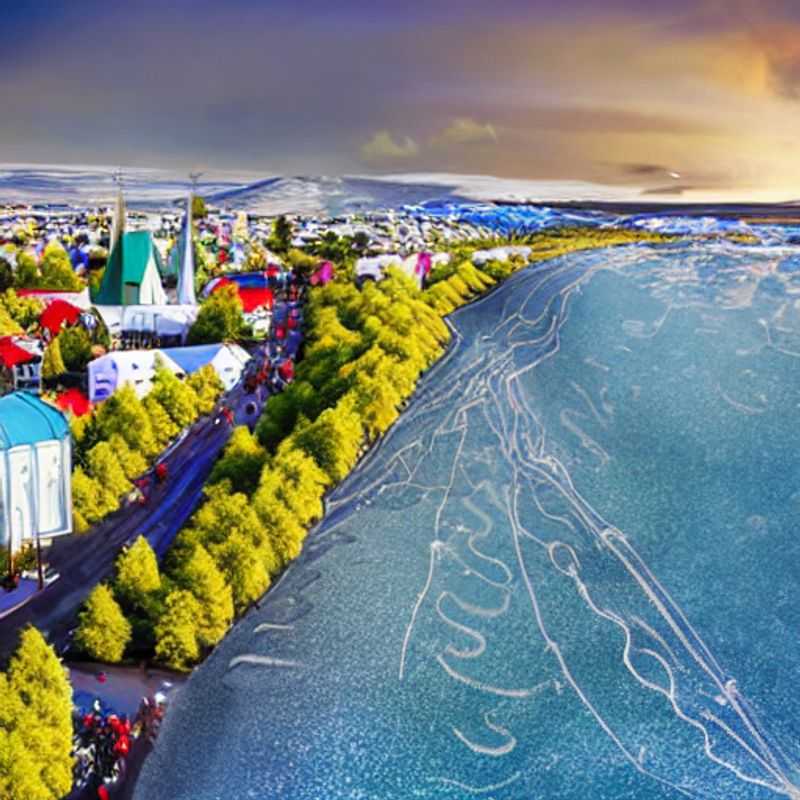 Spanish: Vista panorámica de la Ring Road de Islandia bajo el sol de verano, destacando su accesibilidad y belleza ideal para unas vacaciones inolvidables.