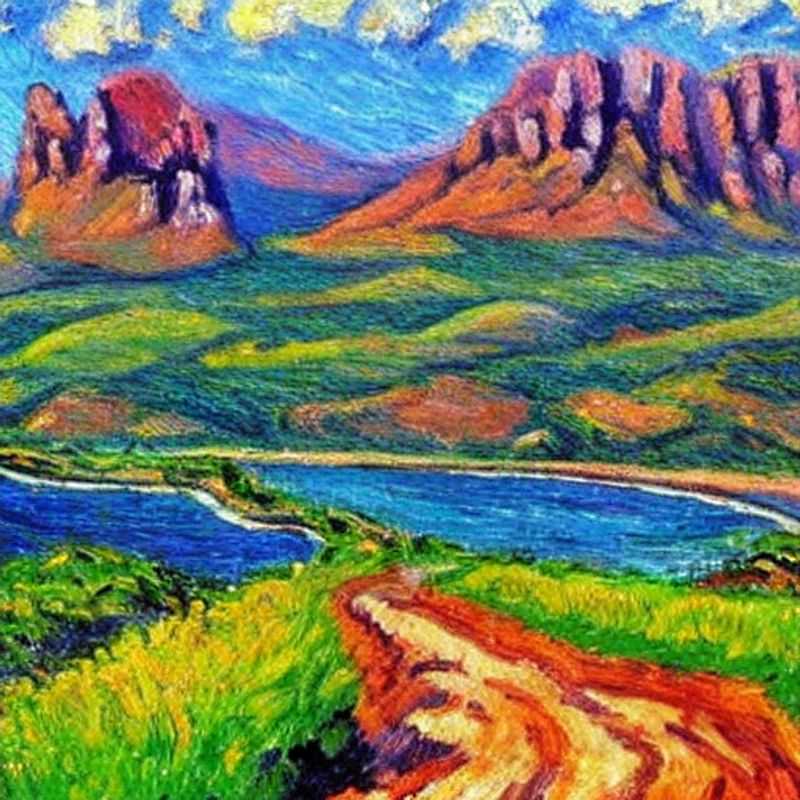 Vista panorâmica da deslumbrante Garden Route na África do Sul, um paraíso verdejante sob o sol de verão, perfeita para férias inesquecíveis.