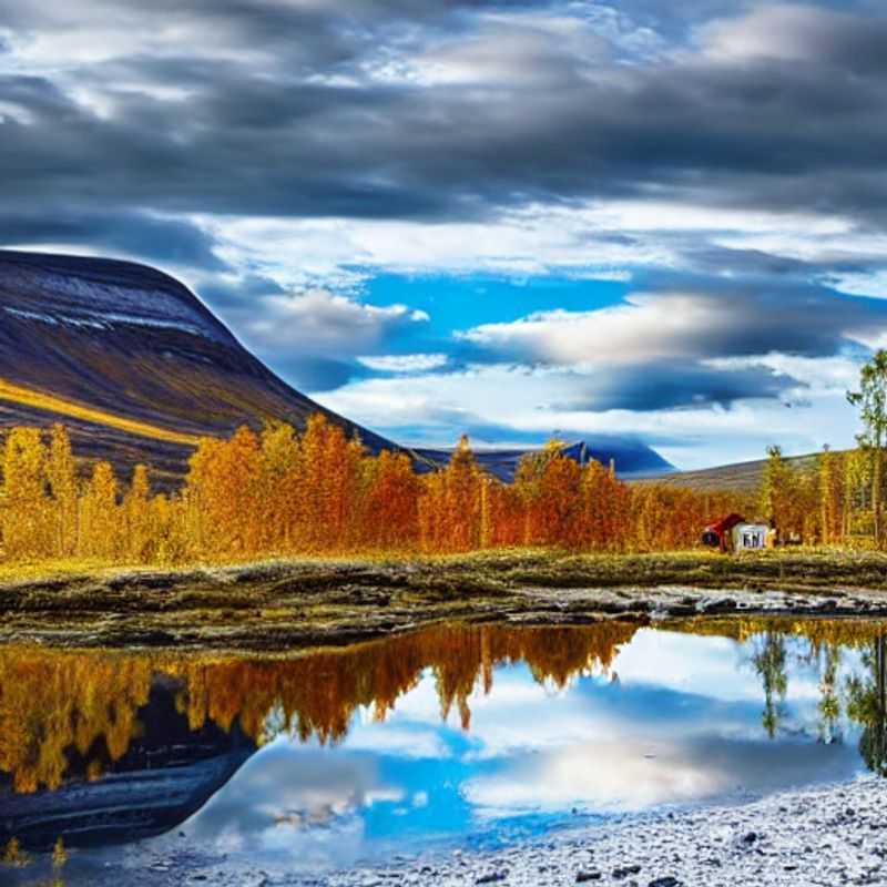 `Senderistas disfrutando del sol de verano a lo largo del Kungsleden, Suecia, mostrando la belleza escénica perfecta para unas vacaciones de verano inolvidables.`