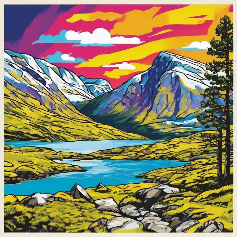 Majestic snow-capped peaks of Jotunheimen National Park, Norway, under a crisp winter sky, hinting at the adventurous trails and serene beauty awaiting visitors.