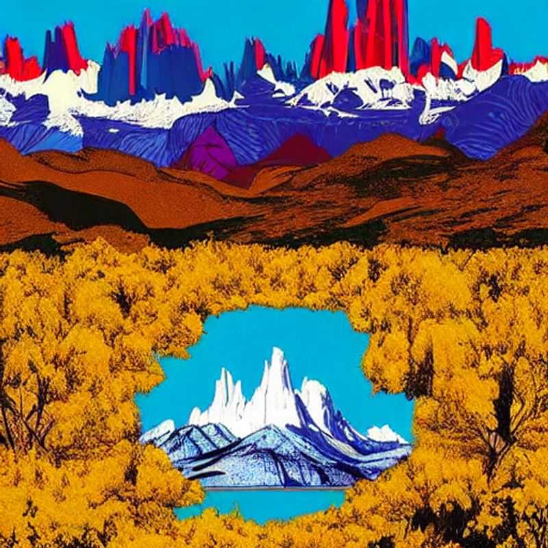 Majestic Patagonian peaks silhouetted against a vibrant sunset, a breathtaking view highlighting the importance of choosing the right hotel with stunning scenery for your adventure in Argentina and Chile.