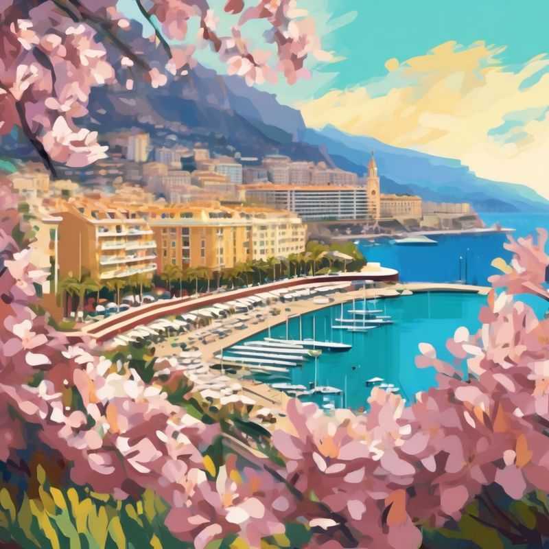 A bird's-eye view of Monaco's iconic glamour, showcasing the glittering coastline and luxurious yachts, hinting at the opulent districts where discerning travelers find their perfect stay.