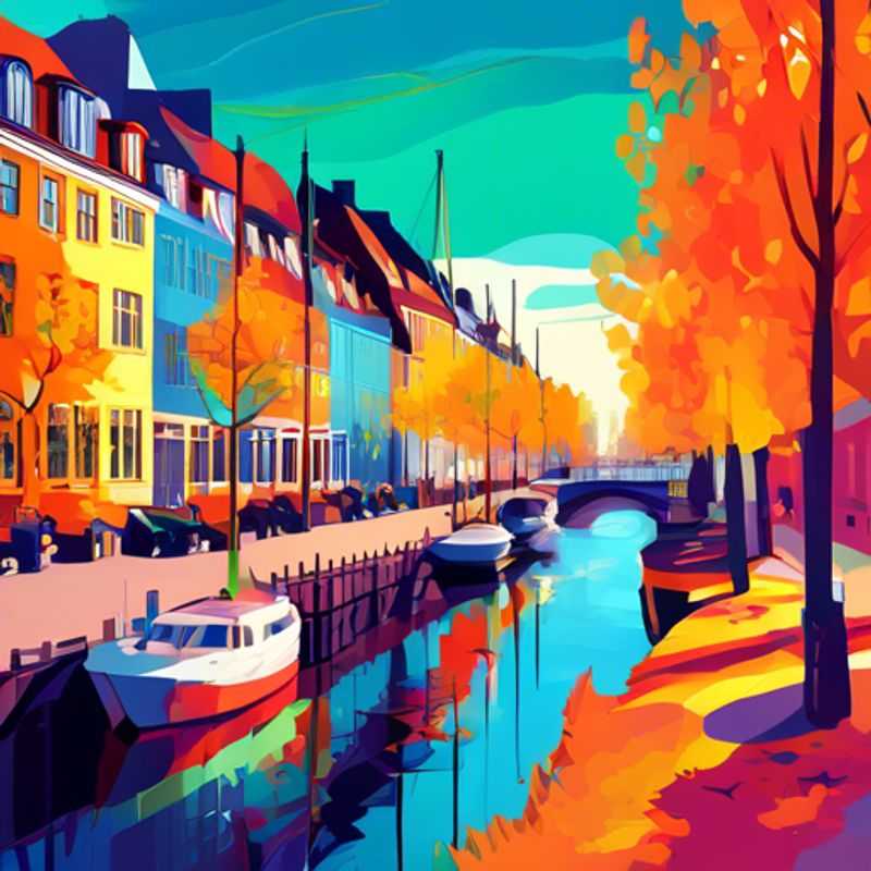 Um viajante solo em busca de bem-estar relaxando em um dos belos canais de Copenhague, Dinamarca, aproveitando a atmosfera tranquila e vibrante da cidade, em uma viagem de 4 dias.