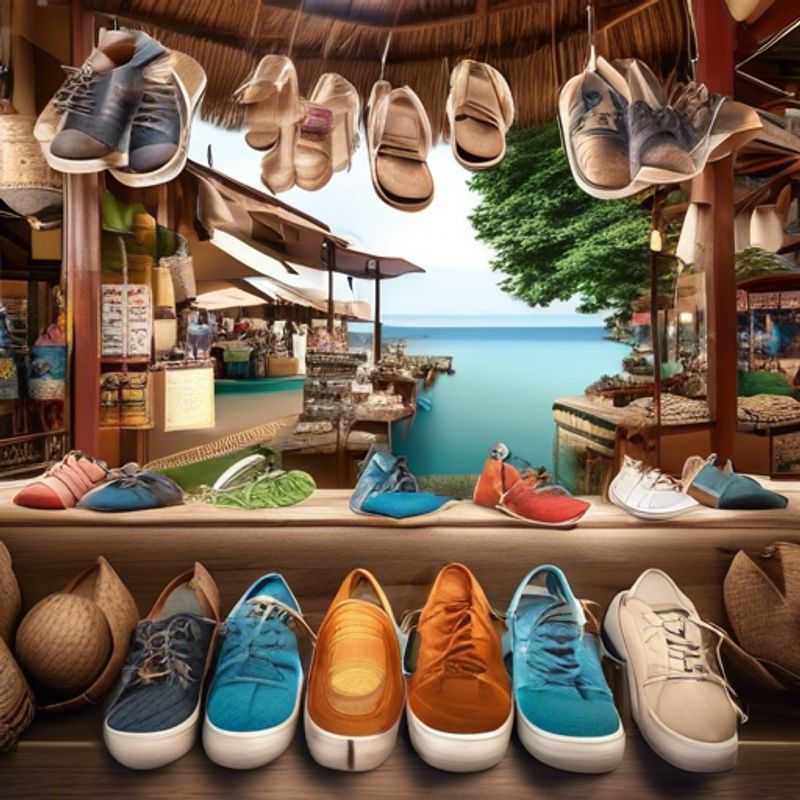 A close-up shot of comfortable walking shoes, showcasing their supportive features, breathable materials, and durable construction, perfect for exploring the world on foot.