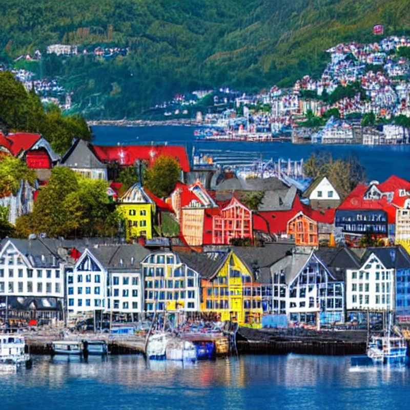 Bergen, Norvège, baignée de lumière printanière.