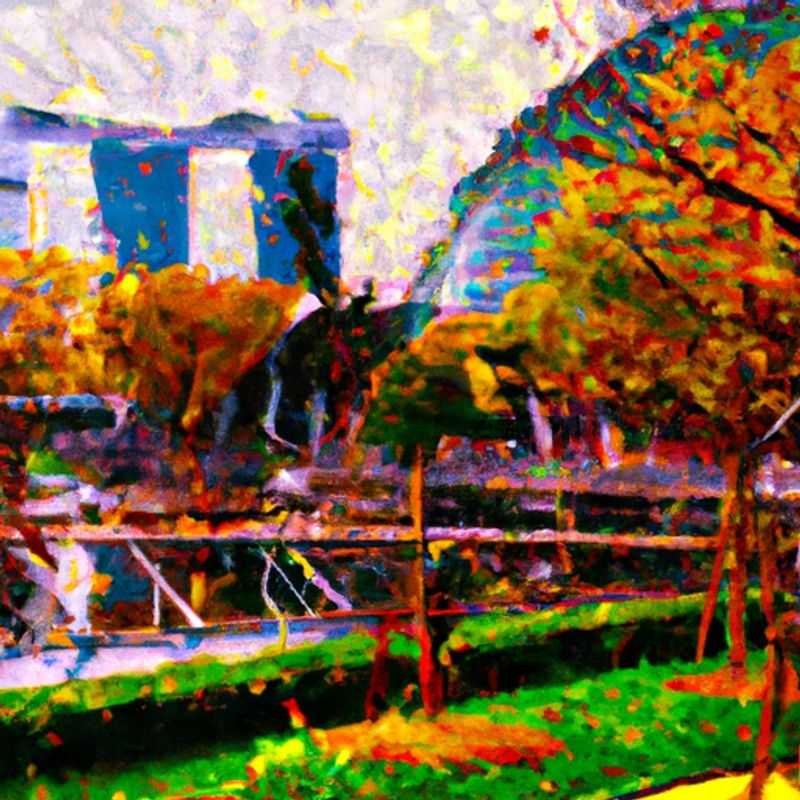 A solitary traveler stands amidst the vibrant streets of Singapore, Singapore, during the enchanting fall season. The city's iconic landmarks, bathed in warm autumn hues, provide a picturesque backdrop for this traveler's two-week adventure.