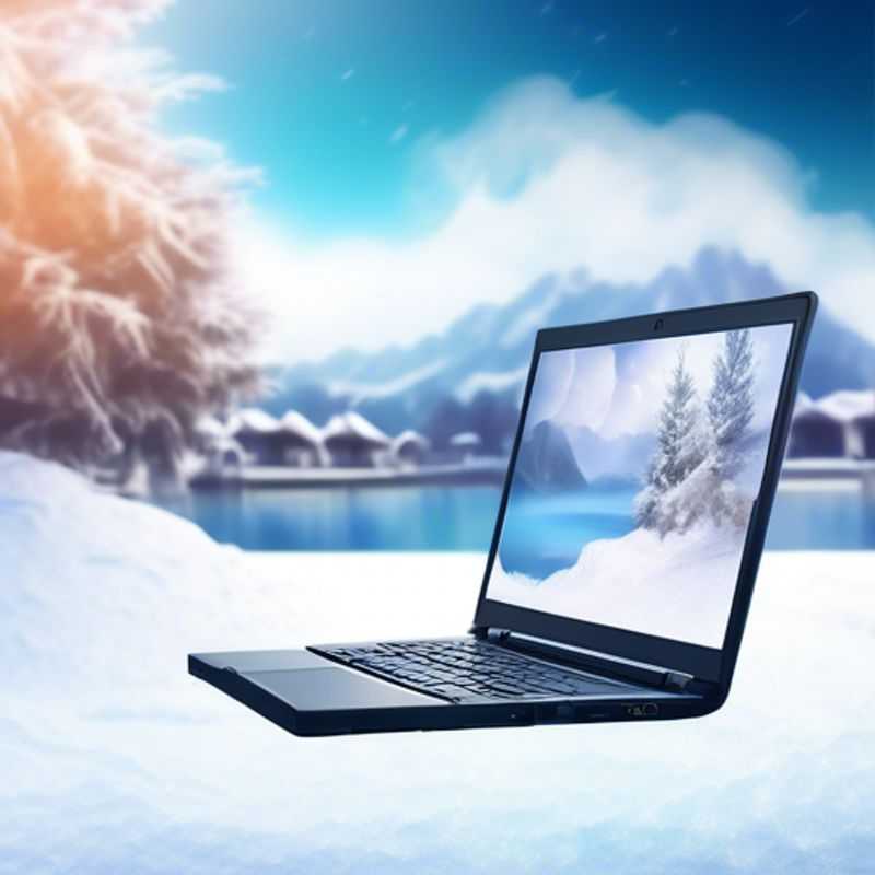 Close-up shot of a sleek, modern laptop with a blank screen, ready for you to explore your next big purchase.