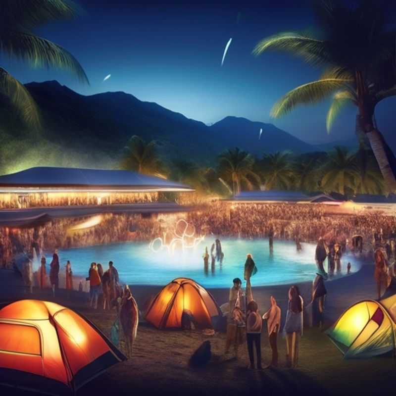 A close-up of a powerful headlamp, illuminating the darkness with a bright beam, perfect for adventurers and outdoor enthusiasts.