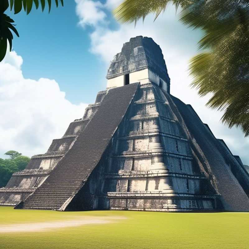 Dos parejas, los viajeros románticos, disfrutando de un idílico paseo en barco por las aguas cristalinas del lago Petén Itzá, con las majestuosas ruinas mayas de Tikal en el horizonte, durante su viaje de 4 días a Flores, Guatemala en primavera.