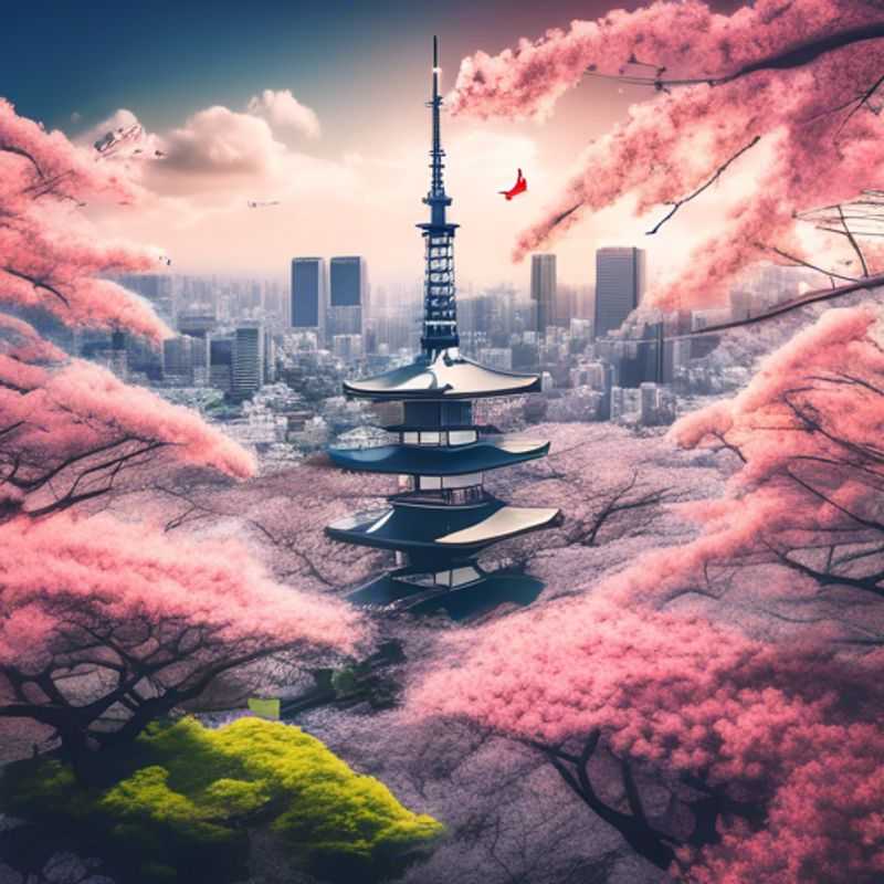 The Group Traveler, two couples strong, embracing the vibrant energy of Tokyo's bustling Shibuya crossing, a quintessential symbol of modern Japan, during their two-week spring adventure.