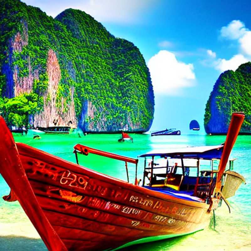 Ko Phi Phi, Thaïlande : Plage paradisiaque sous le soleil printanier.