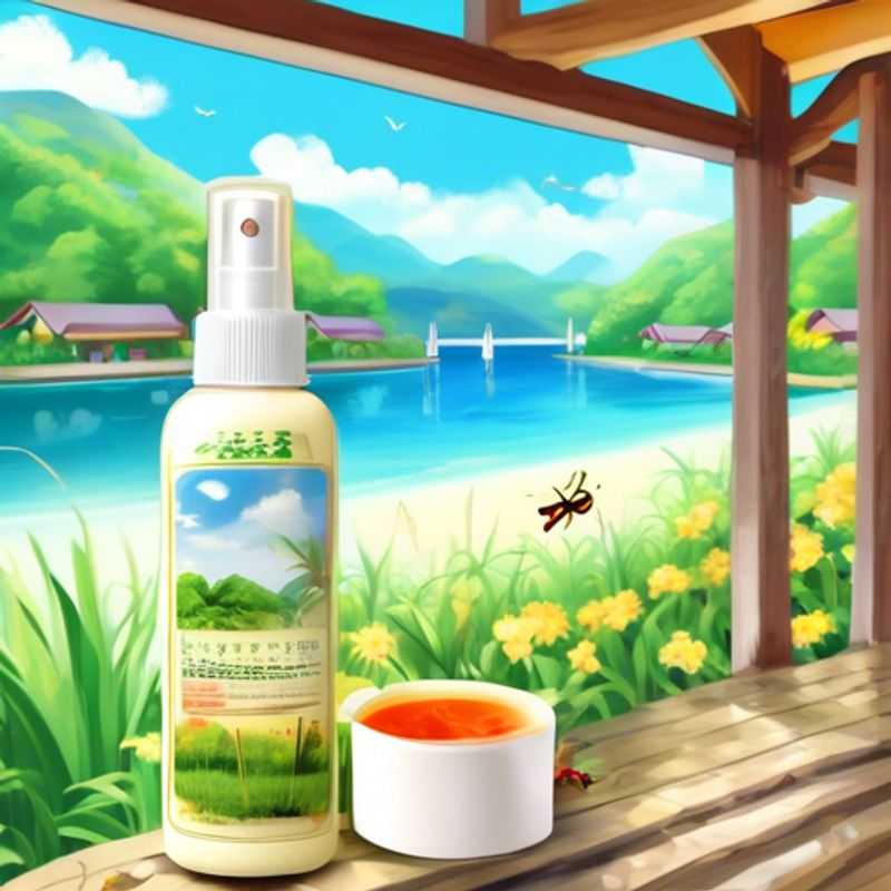 A close-up shot of a bottle of insect repellent, showcasing its key ingredients and application instructions, essential for protecting yourself from pesky bugs on your next adventure.