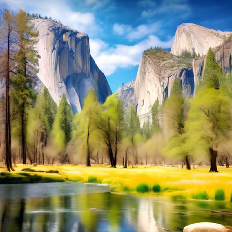 Trois couples, les Voyageurs à petit budget, profitant de la beauté majestueuse du parc national de Yosemite, en Californie, lors de leurs trois semaines d'aventure hivernale.