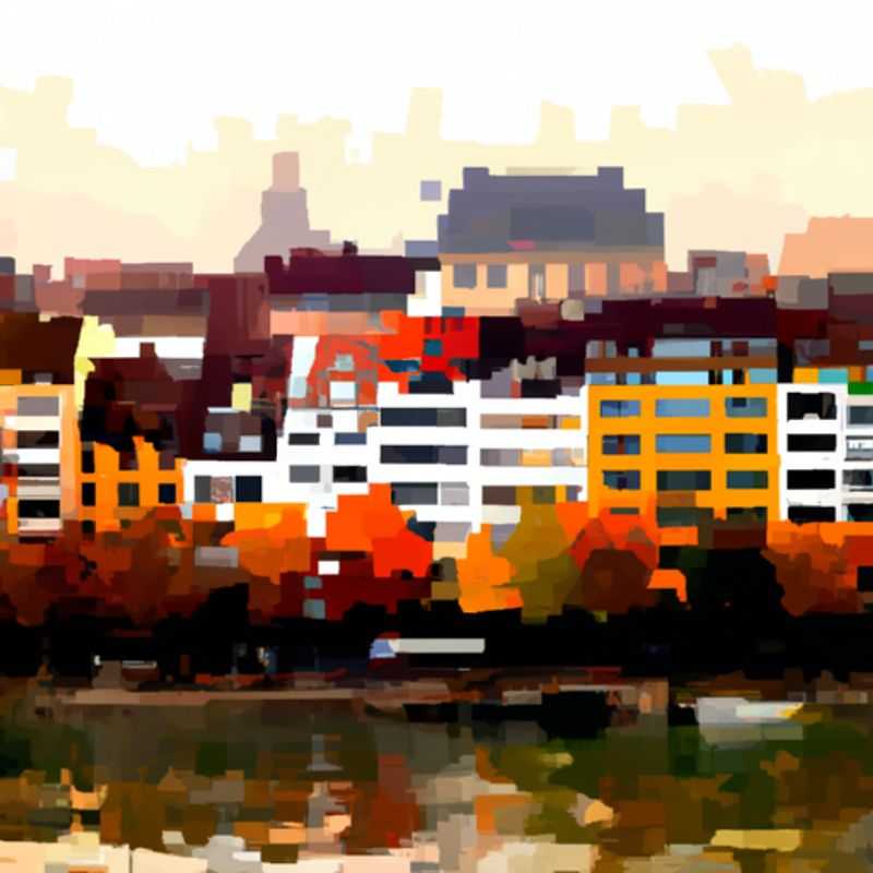 A family with children taking in the vibrant autumn colors of Basel's historic Mittlere Brücke, a picturesque bridge spanning the Rhine River in Basel, Switzerland, during their weeklong fall adventure.