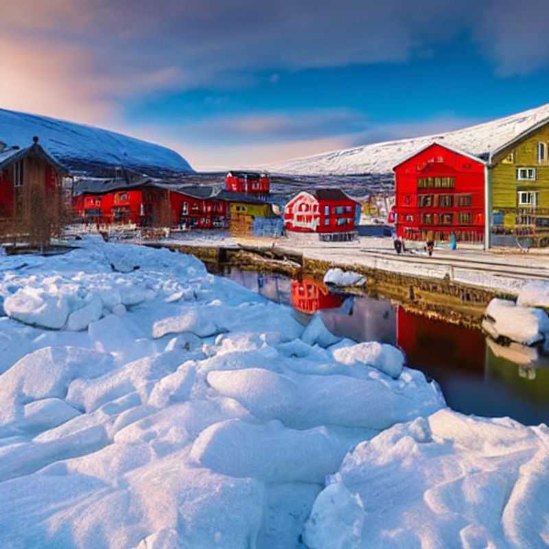 Tromsø, Noruega, banhada pela luz do sol da primavera: paisagens deslumbrantes e a promessa de aventuras árticas.
