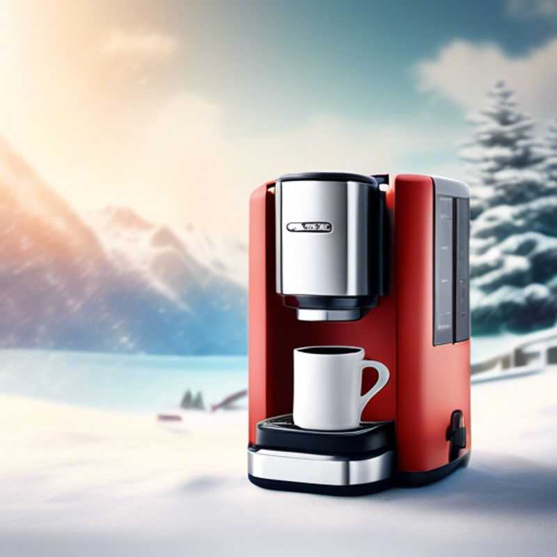 A sleek and portable coffee maker, ready to brew a perfect cup of coffee on the go, perfect for adventurers and coffee lovers alike.