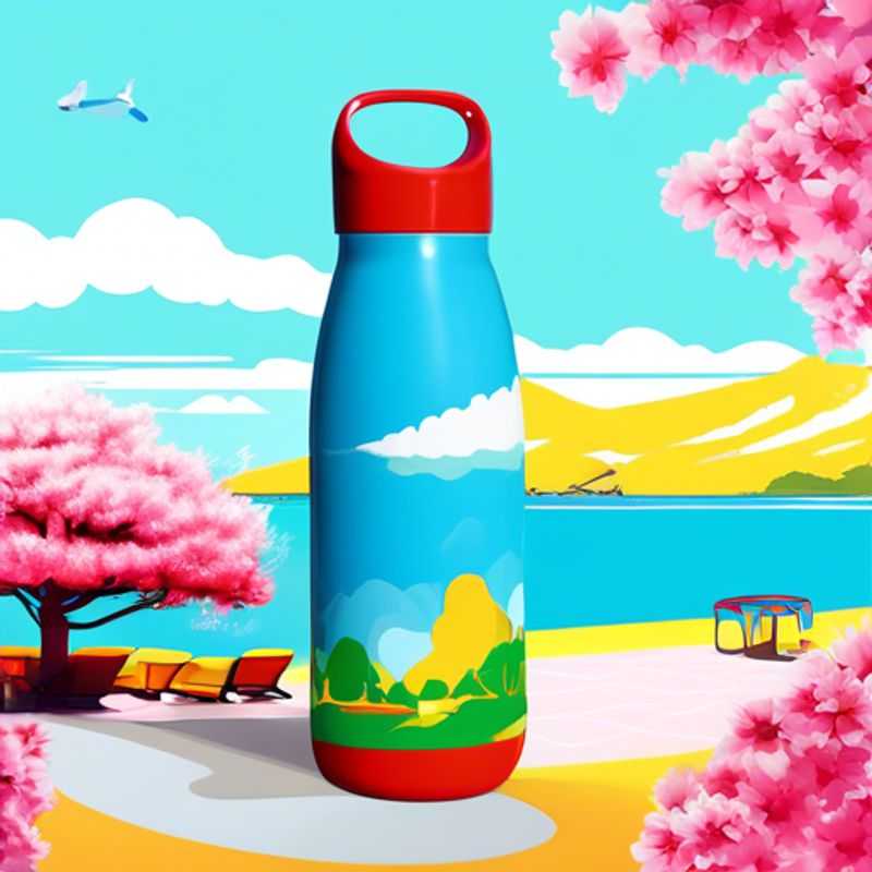 Une bouteille d'eau réutilisable, symbole d'une conscience écologique et d'une hydratation durable.